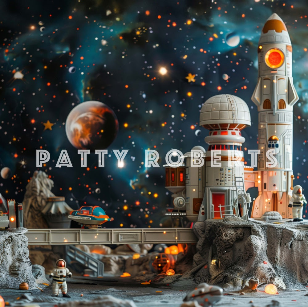 Kate Space Moon Station Backdrop Designed by Patty Robert