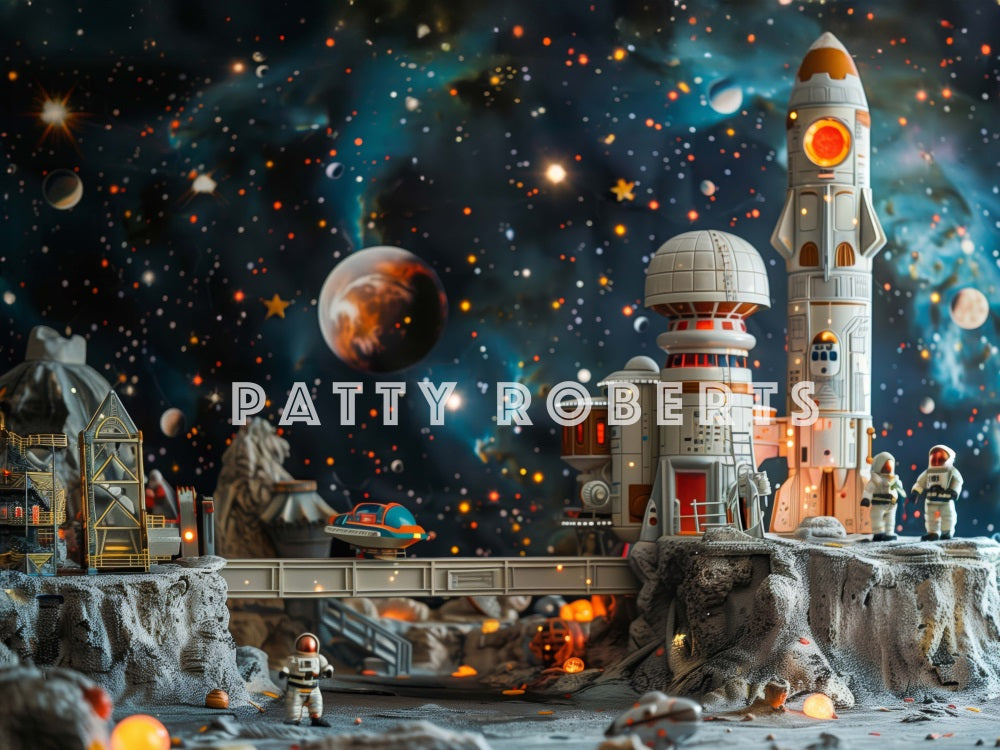 Kate Space Moon Station Backdrop Designed by Patty Robert