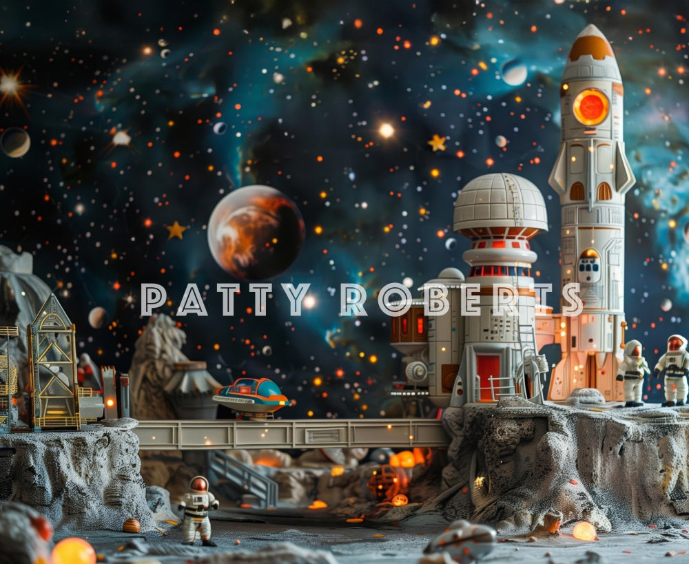 Kate Space Moon Station Backdrop Designed by Patty Robert