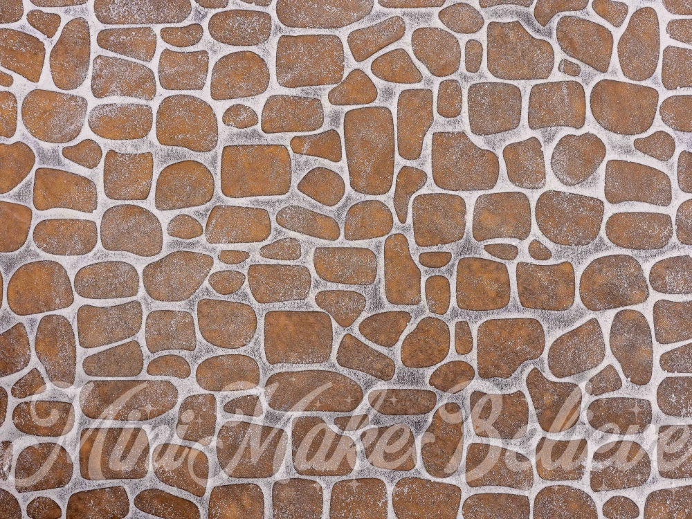 Kate Brown Cobblestone White Outline Backdrop Designed by Mini MakeBelieve