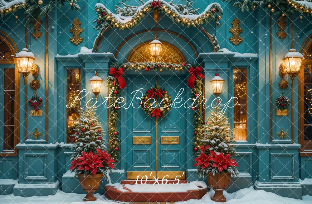 Kate Christmas Snow House Backdrop Designed by Emetselch