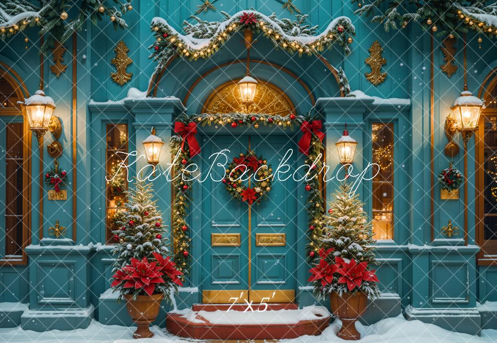 Kate Christmas Snow House Backdrop Designed by Emetselch