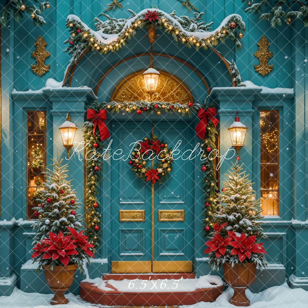 Kate Christmas Snow House Backdrop Designed by Emetselch