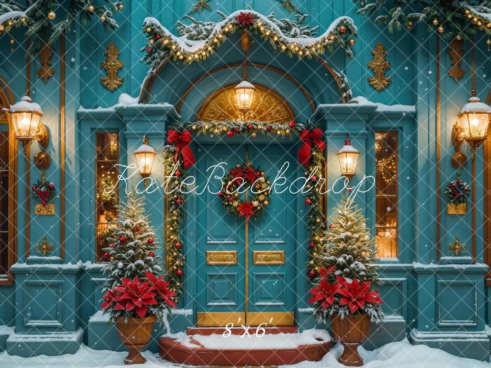 Kate Christmas Snow House Backdrop Designed by Emetselch