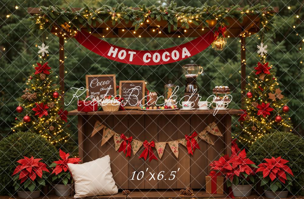 Kate Hot Cocoa Christmas Tree Backdrop Designed by Emetselch