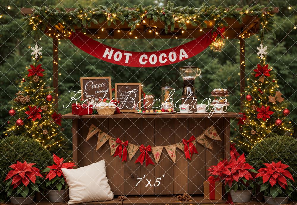 Kate Hot Cocoa Christmas Tree Backdrop Designed by Emetselch