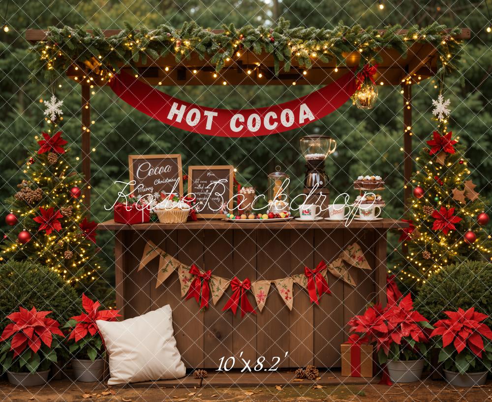 Kate Hot Cocoa Christmas Tree Backdrop Designed by Emetselch