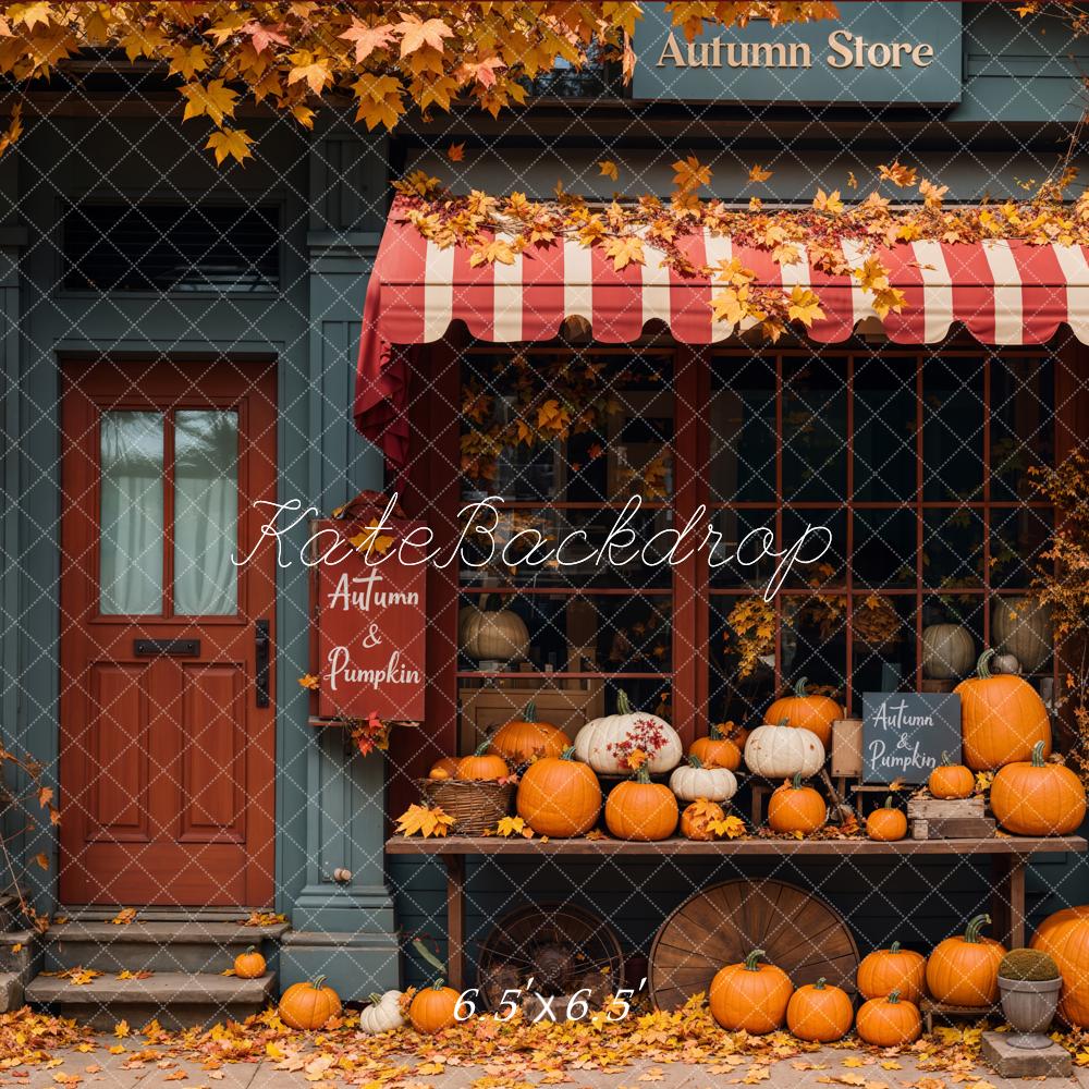 Kate Fall Store Maple Leaf Pumpkin Backdrop Designed by Emetselch