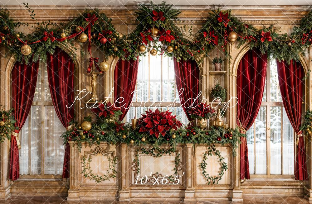 Kate Christmas Vintage Window Decoration Backdrop Designed by Emetselch