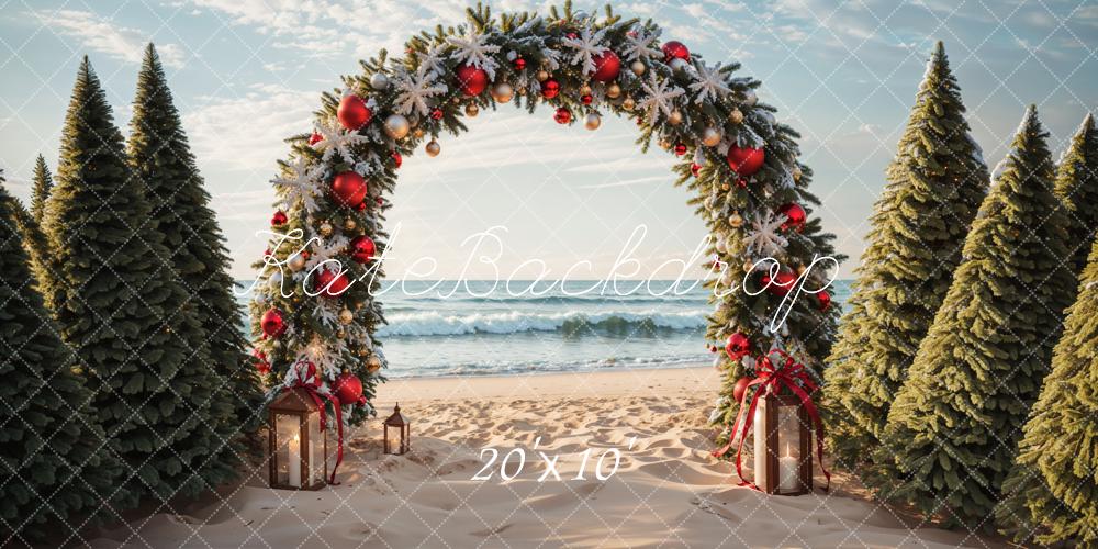 Kate Christmas Tree Arch Beach Backdrop Designed by Emetselch