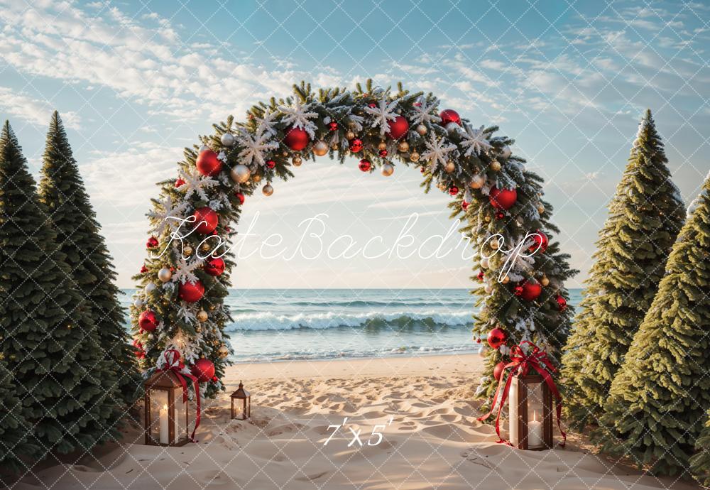 Kate Christmas Tree Arch Beach Backdrop Designed by Emetselch