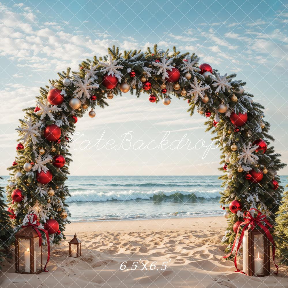 Kate Christmas Tree Arch Beach Backdrop Designed by Emetselch