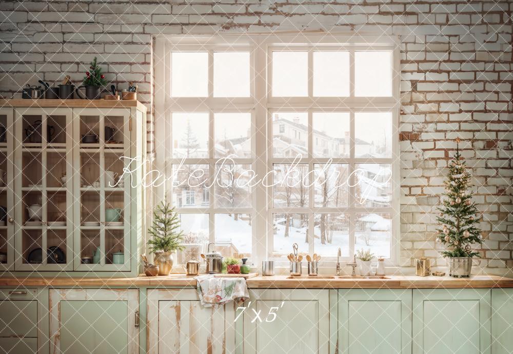 Kate Christmas Kitchen Cabinet Window Backdrop Designed by Emetselch