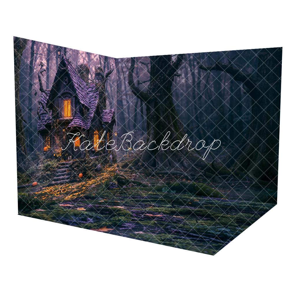 Kate Halloween Night Old Cabin Forest Room Set(8ftx8ft&10ftx8ft&8ftx10ft)