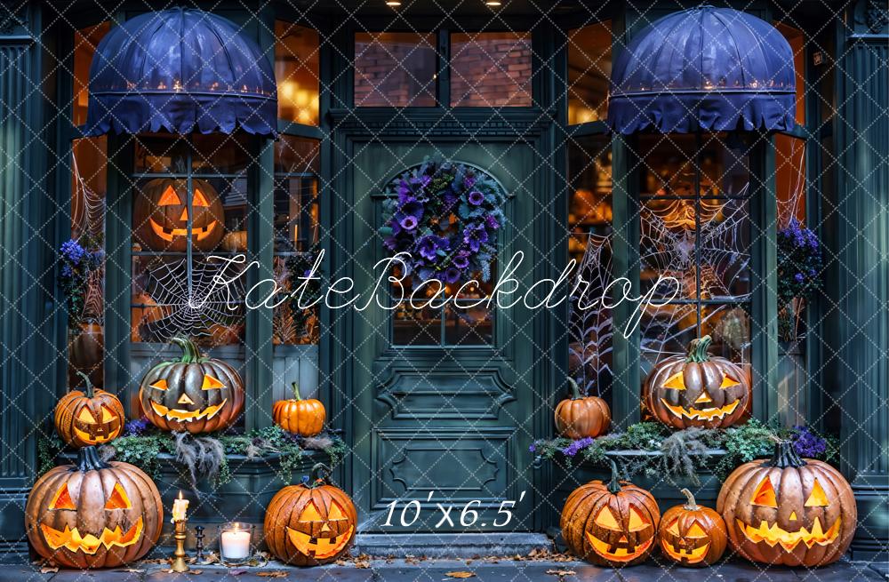 Kate Halloween Store Pumpkin Lanterns Backdrop Designed by Emetselch