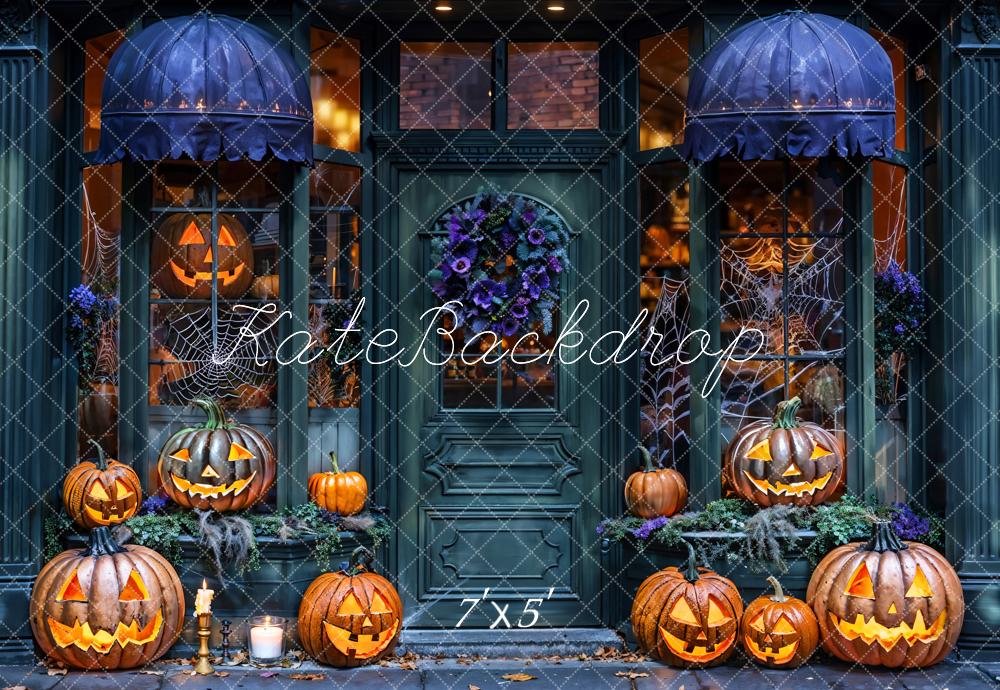 Kate Halloween Store Pumpkin Lanterns Backdrop Designed by Emetselch