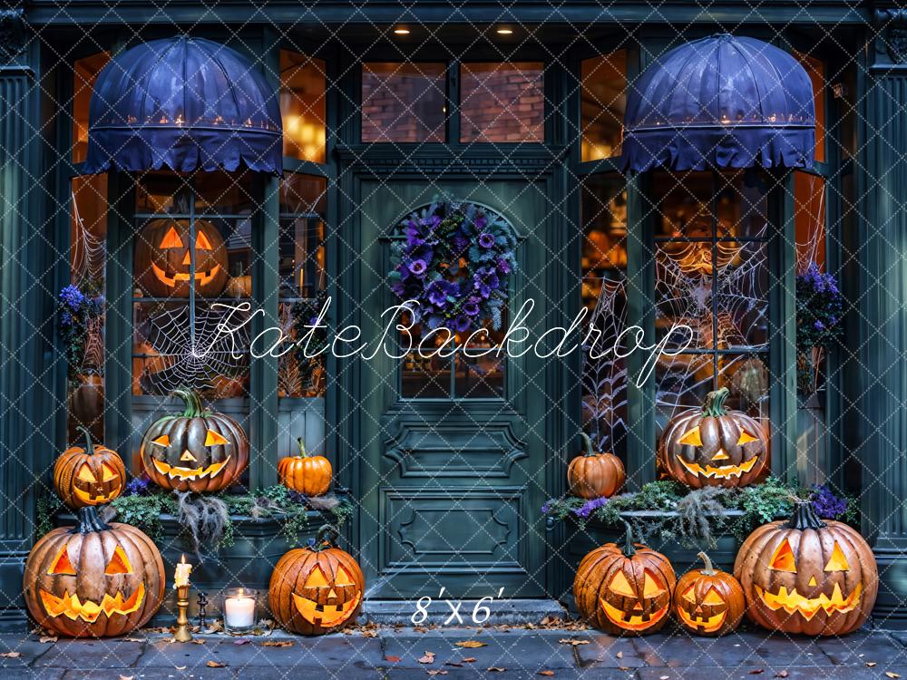 Kate Halloween Store Pumpkin Lanterns Backdrop Designed by Emetselch