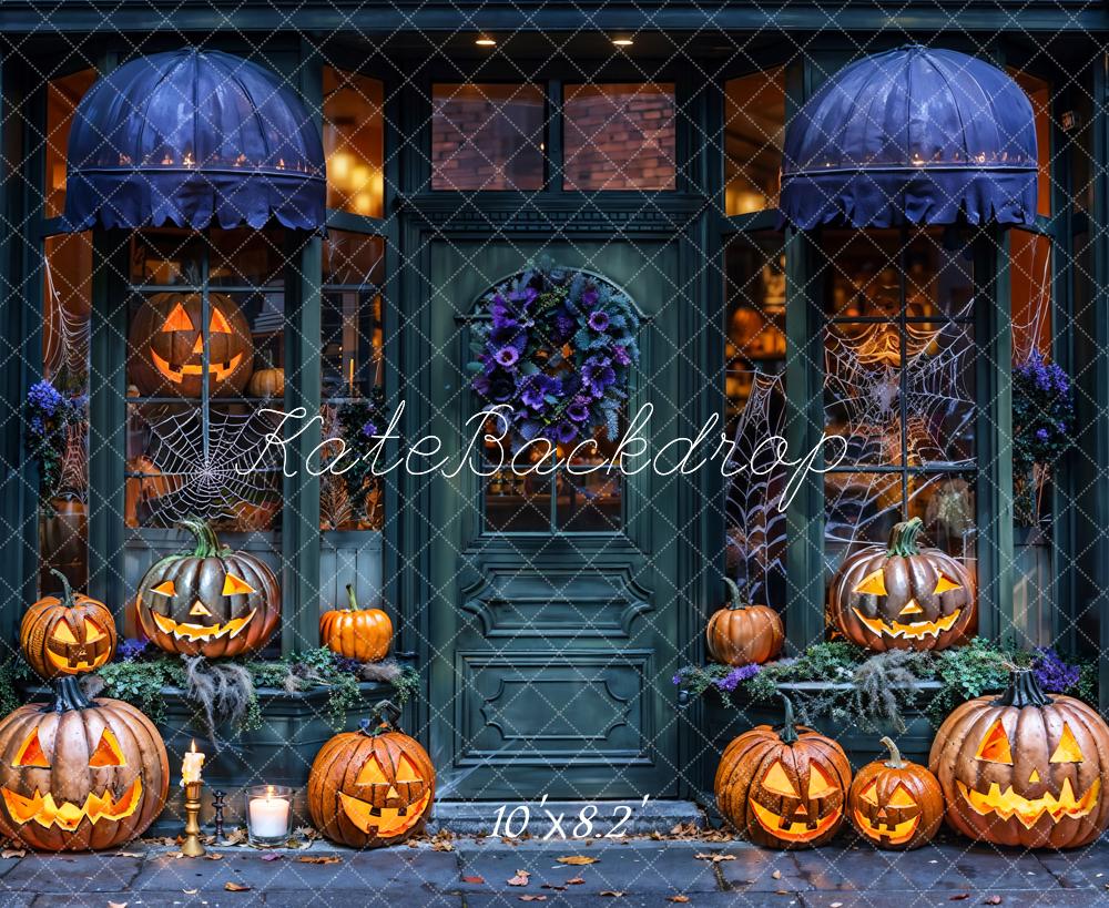 Kate Halloween Store Pumpkin Lanterns Backdrop Designed by Emetselch