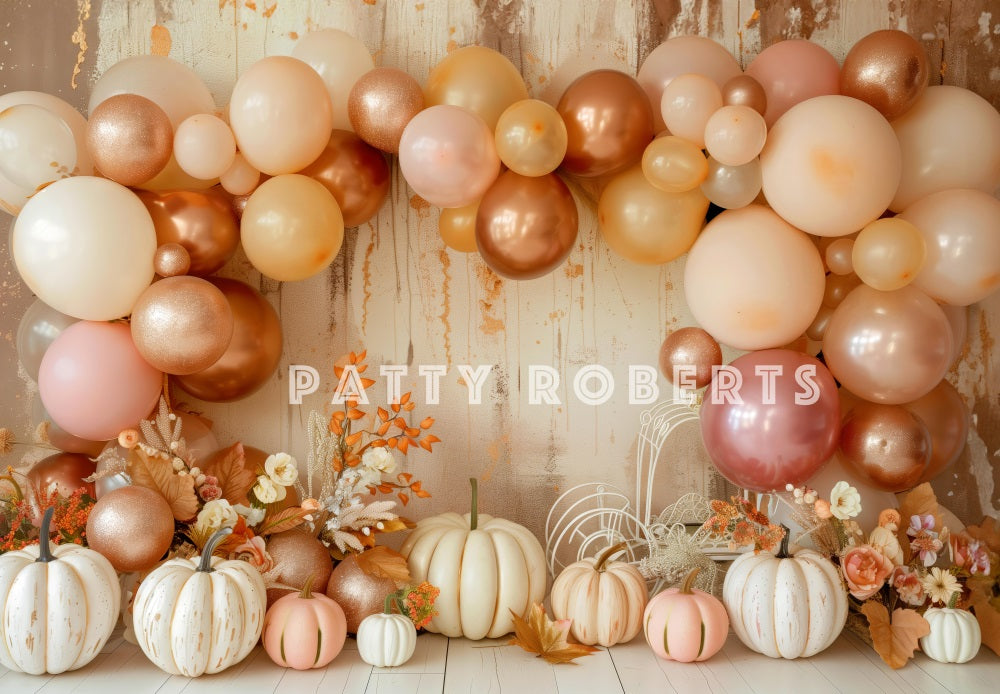 Kate Boho Fall Pumpkins Backdrop Designed by Patty Robert