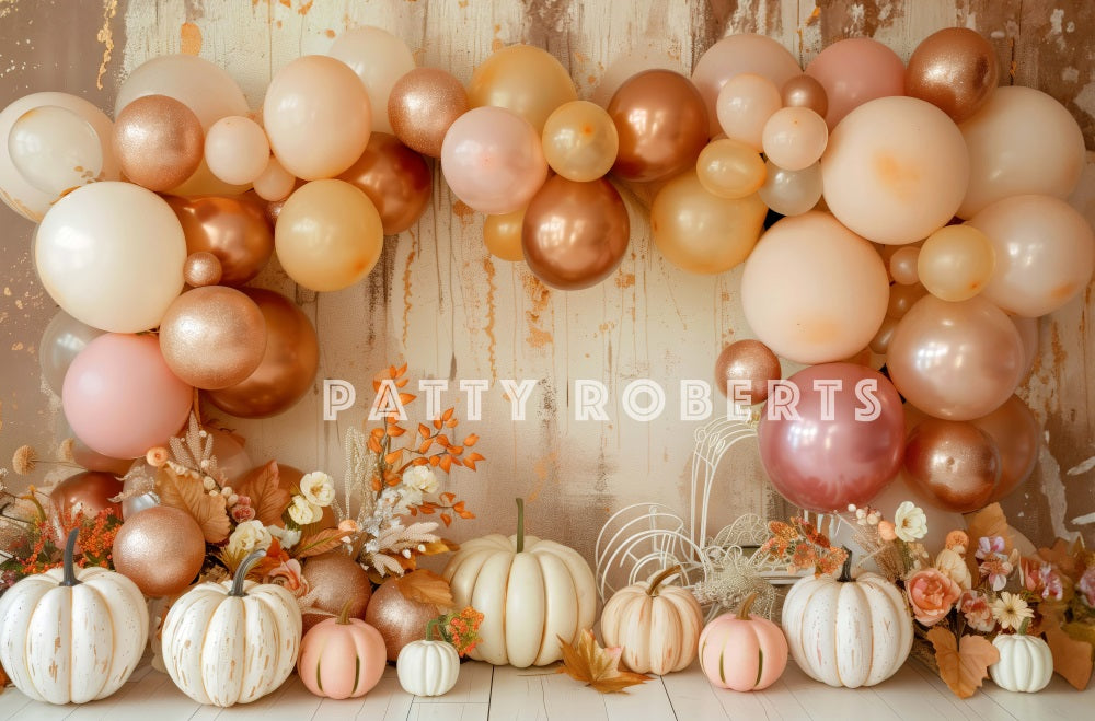 Kate Boho Fall Pumpkins Backdrop Designed by Patty Robert