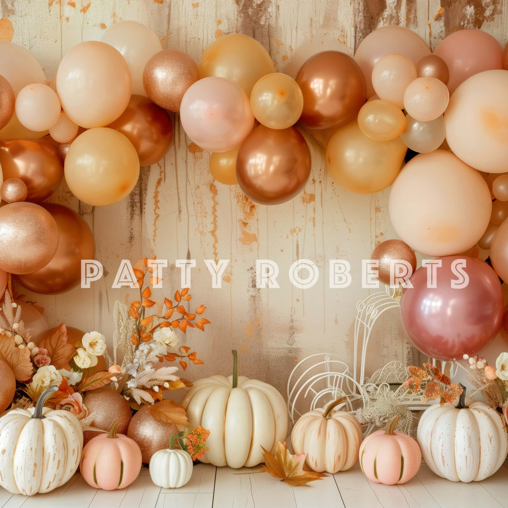 Kate Boho Fall Pumpkins Backdrop Designed by Patty Robert