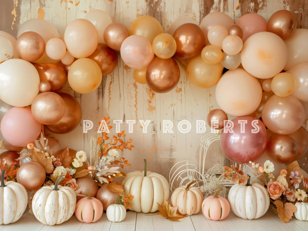 Kate Boho Fall Pumpkins Backdrop Designed by Patty Robert