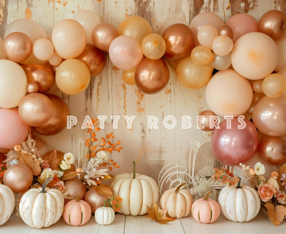 Kate Boho Fall Pumpkins Backdrop Designed by Patty Robert