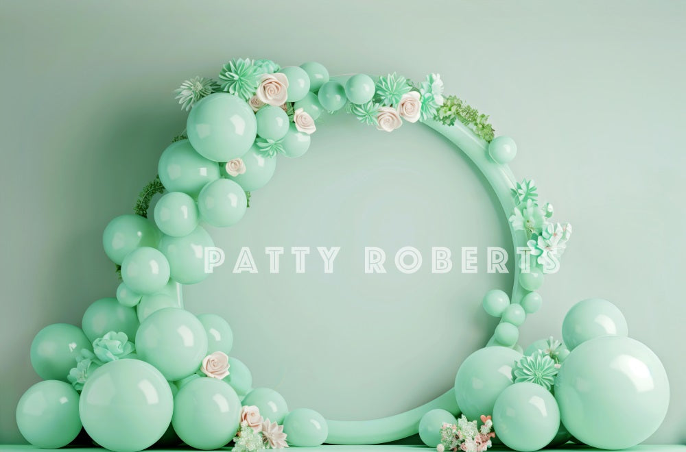 Kate Mint Green Balloon Arch Backdrop Designed by Patty Robert