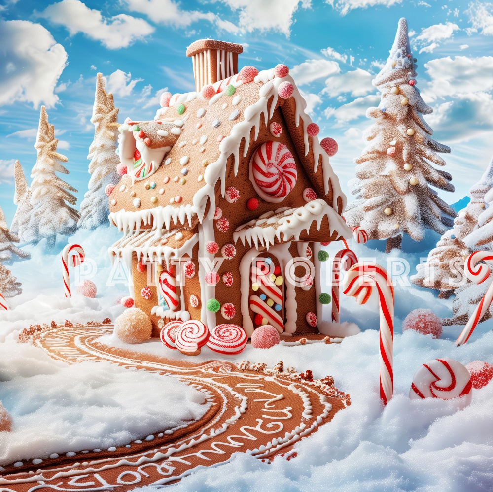 Kate Gingerbread Village Scene Backdrop Designed by Patty Robert