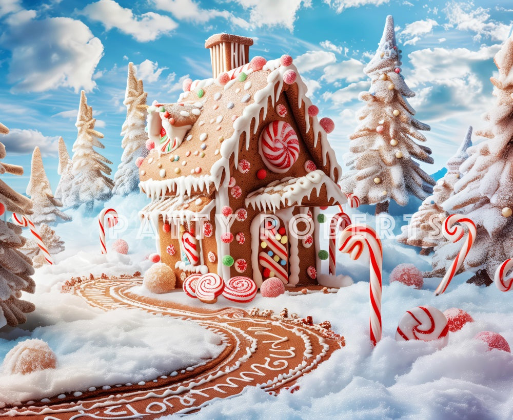 Kate Gingerbread Village Scene Backdrop Designed by Patty Robert