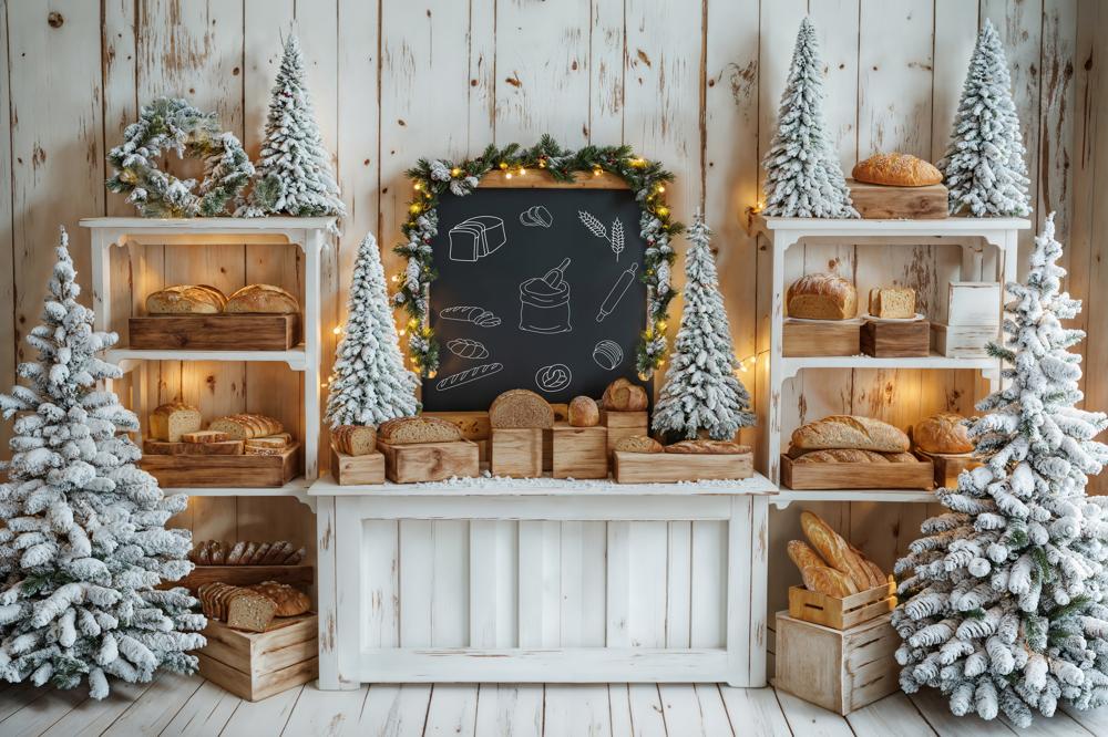 Kate Christmas Tree Bread Chalkboard Backdrop Designed by Emetselch