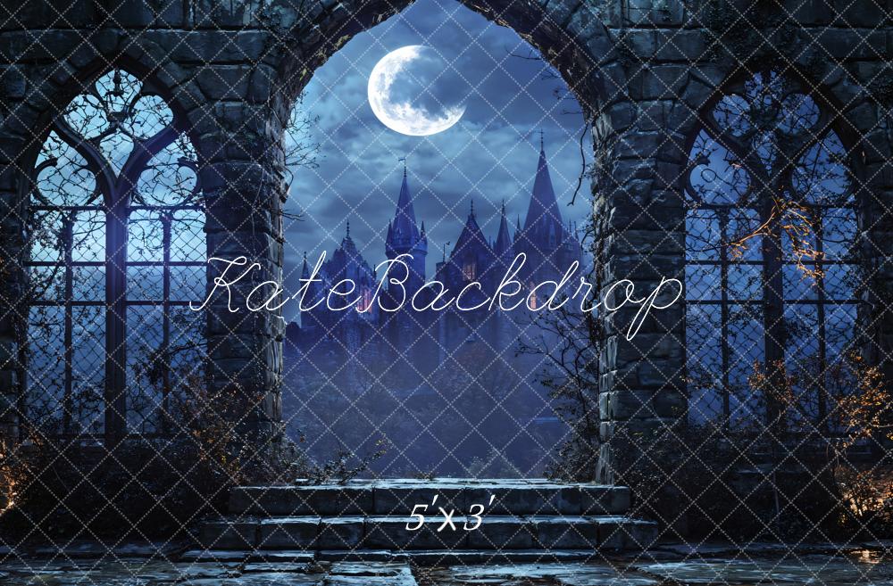 Kate Dark Night Castle Arch Backdrop Designed by Emetselch