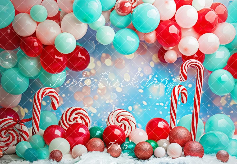 Kate Christmas Balloon Candy Bokeh Backdrop Designed by Patty Robert