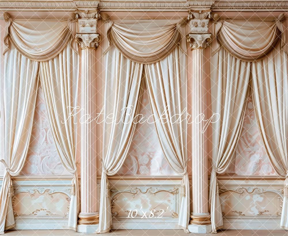 Kate Pink Regal Draped Columns Wall Backdrop Designed by Patty Robert