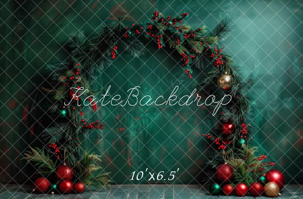 Kate Christmas Holiday Wreath Ornaments Backdrop Designed by Patty Robert