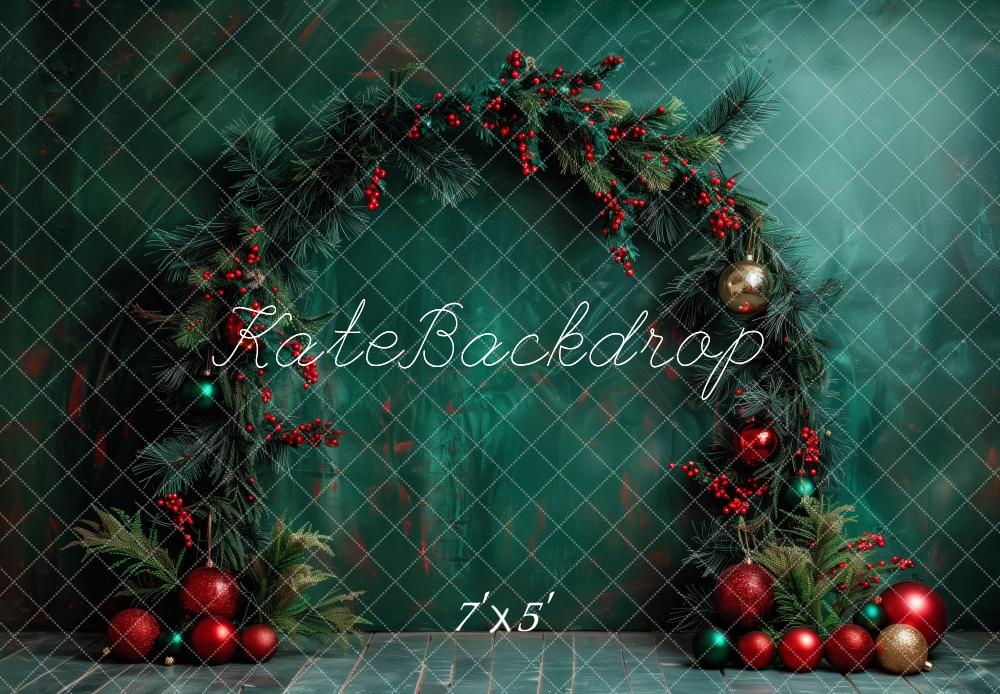 Kate Christmas Holiday Wreath Ornaments Backdrop Designed by Patty Robert