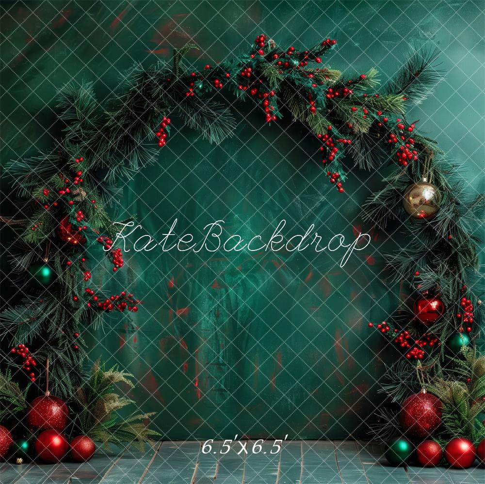 Kate Christmas Holiday Wreath Ornaments Backdrop Designed by Patty Robert