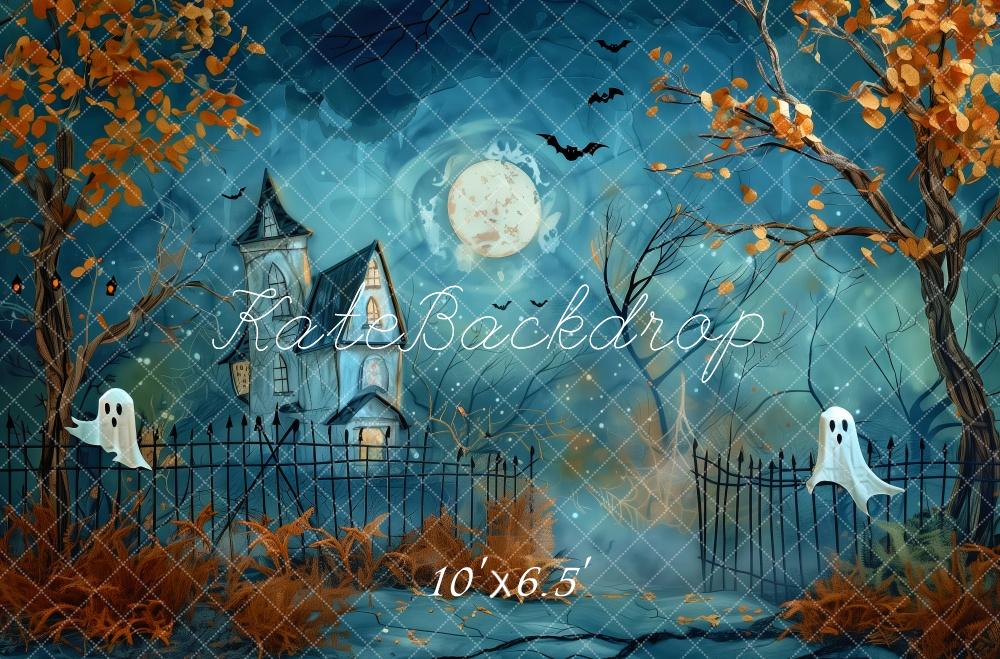 Kate Halloween Haunted House Backdrop Designed by Patty Robert