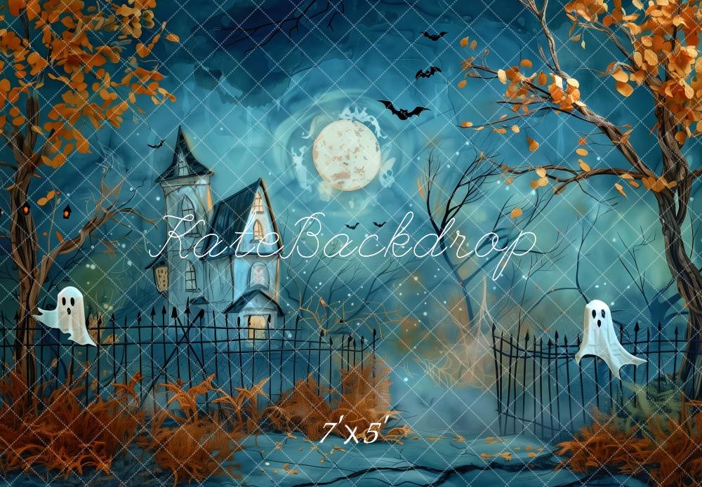 Kate Halloween Haunted House Backdrop Designed by Patty Robert