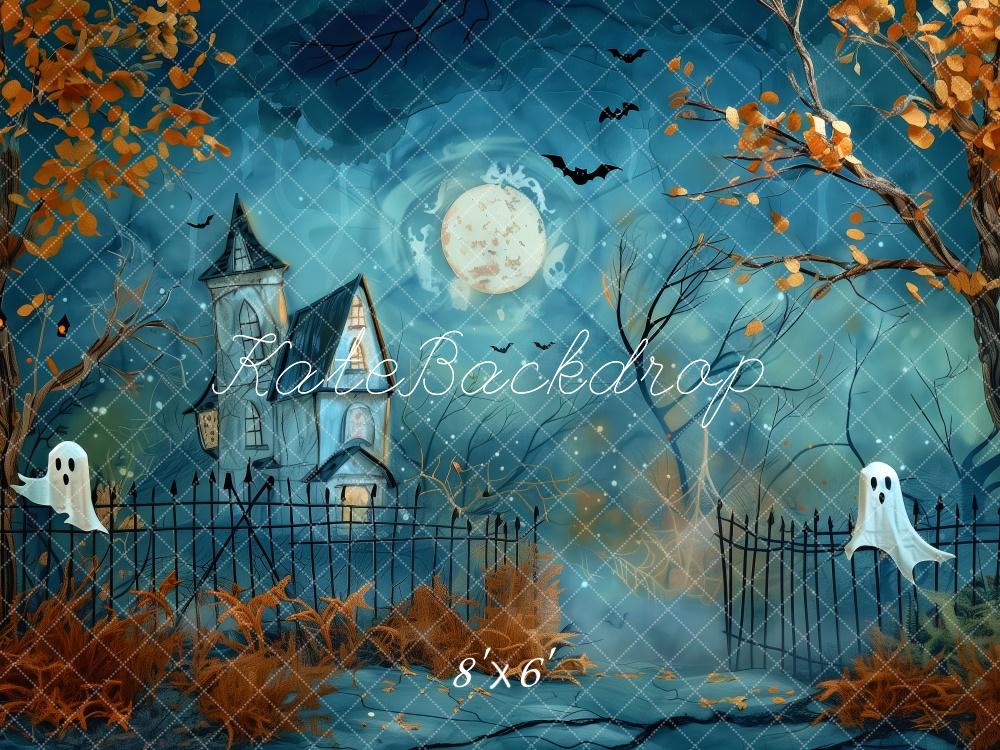 Kate Halloween Haunted House Backdrop Designed by Patty Robert