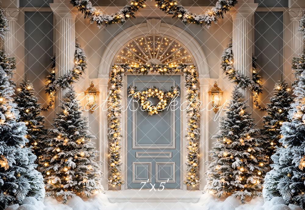 Kate Christmas Tree Door Column Backdrop Designed by Emetselch