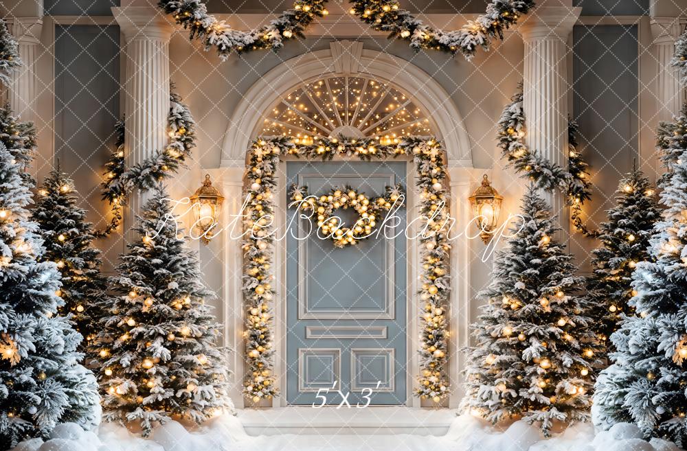 Kate Christmas Tree Door Column Backdrop Designed by Emetselch