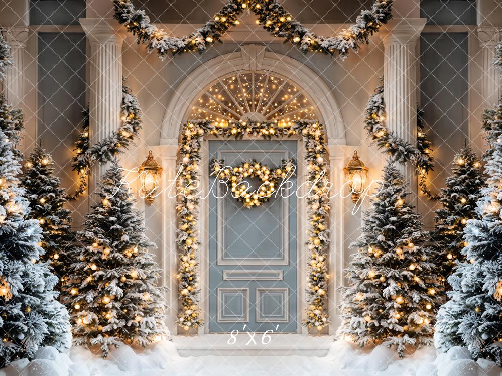 Kate Christmas Tree Door Column Backdrop Designed by Emetselch