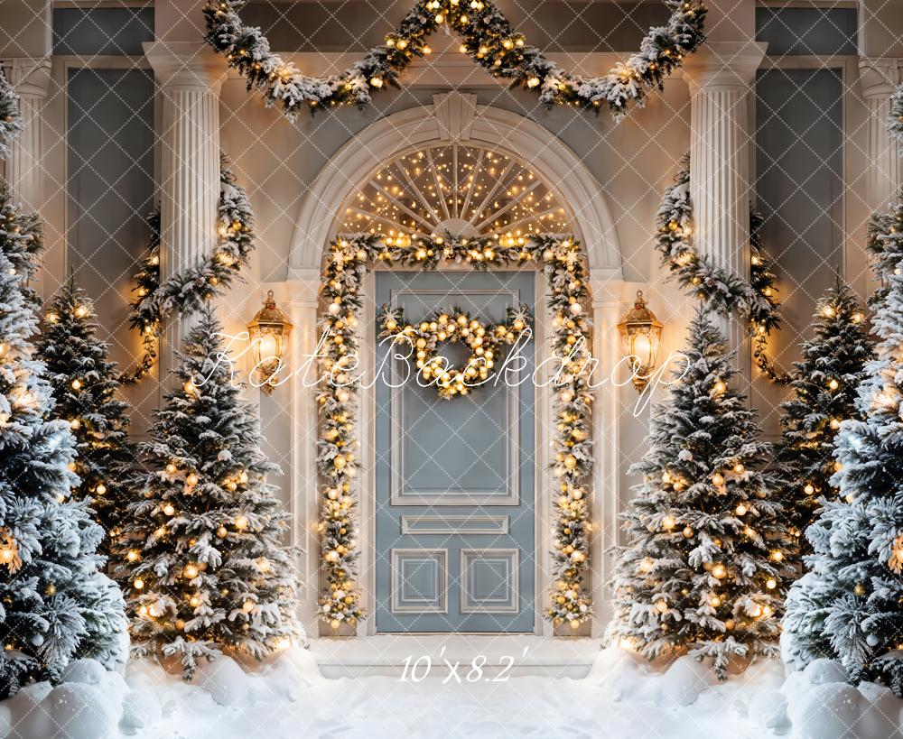 Kate Christmas Tree Door Column Backdrop Designed by Emetselch