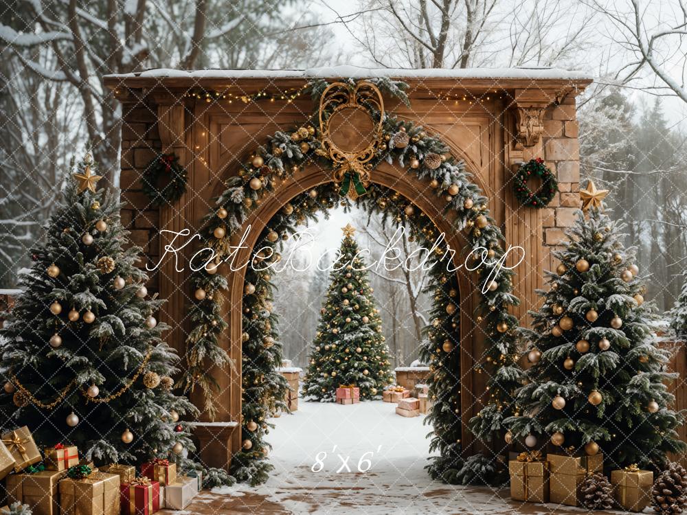 Kate Christmas Tree Retro Archway Backdrop Designed by Emetselch