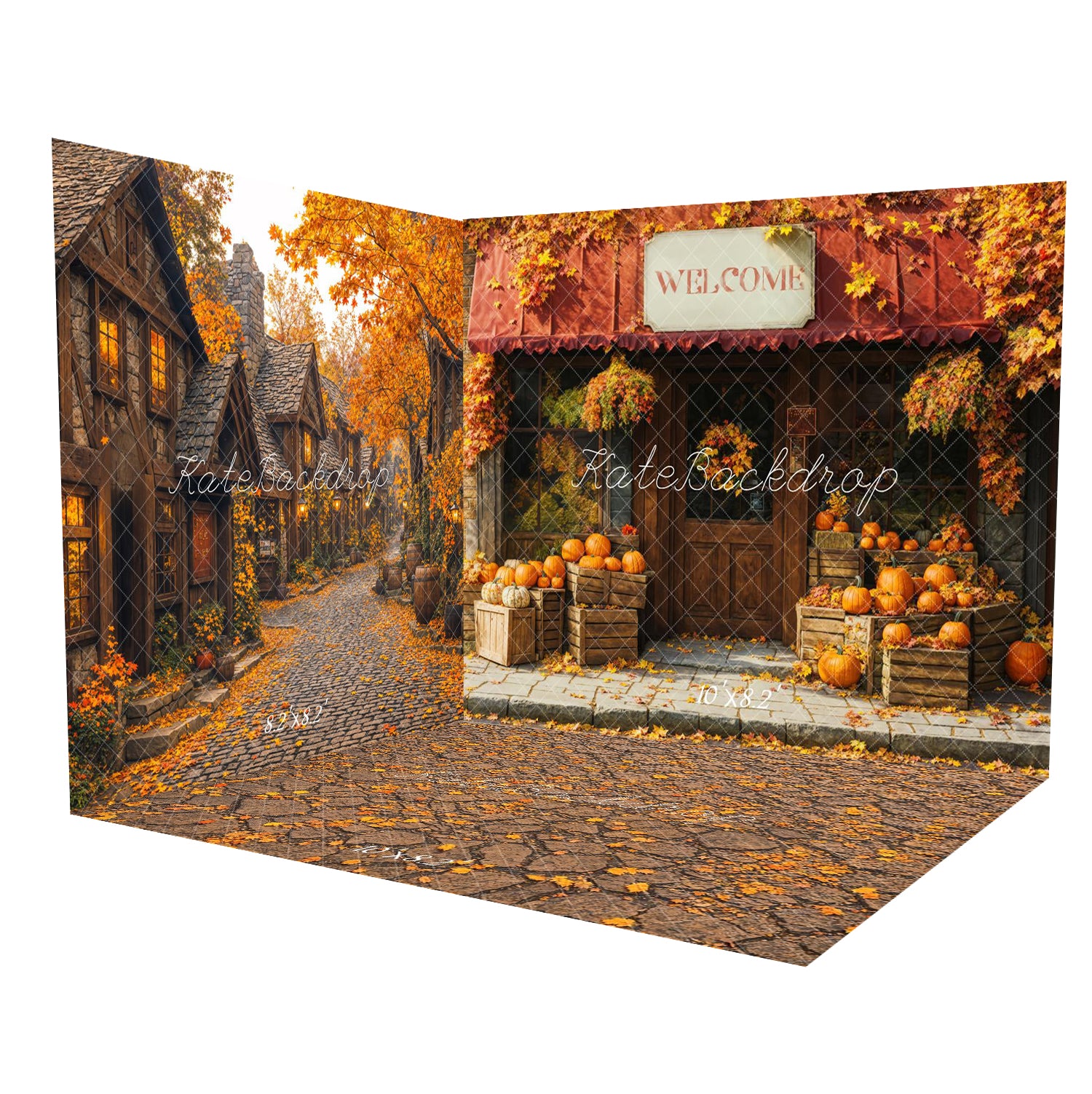 Kate Autumn Fallen Leaves Town Room Set(8ftx8ft&10ftx8ft&8ftx10ft)