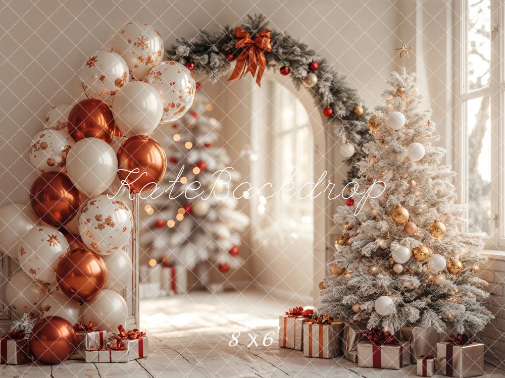 Kate Christmas Tree Balloons Arch Backdrop Designed by Emetselch