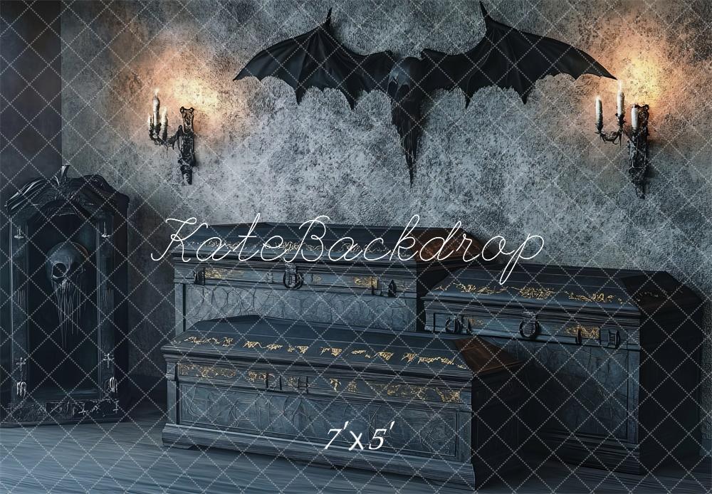 Kate Gothic Coffin Bat Backdrop Designed by Lidia Redekopp