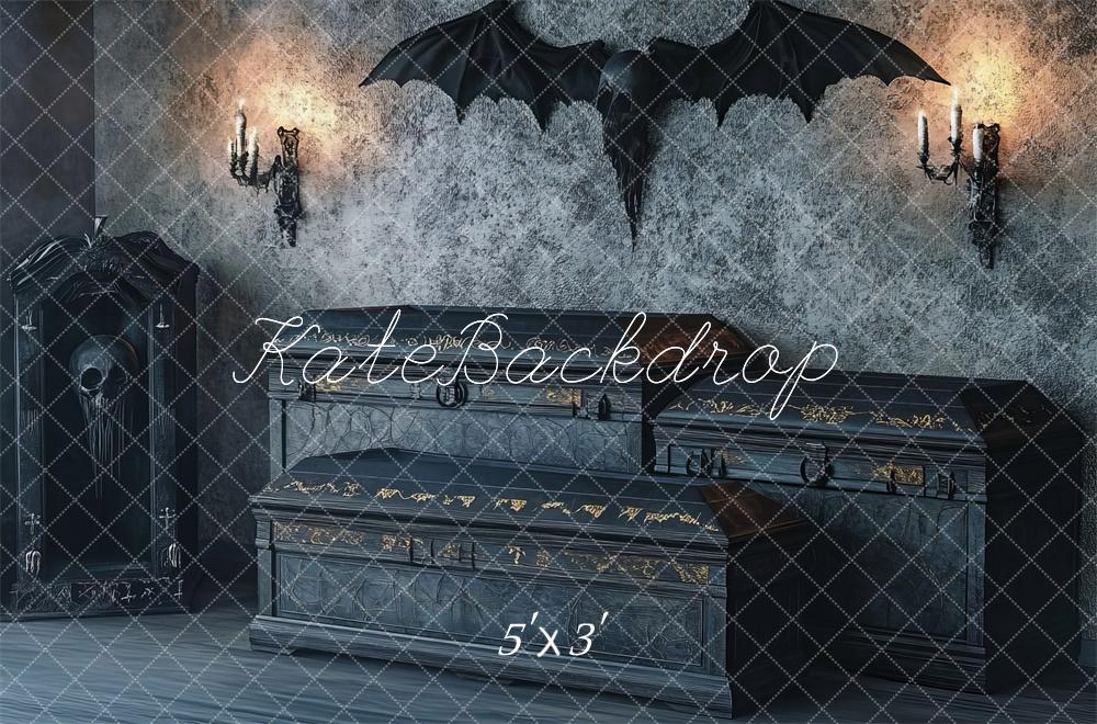 Kate Gothic Coffin Bat Backdrop Designed by Lidia Redekopp