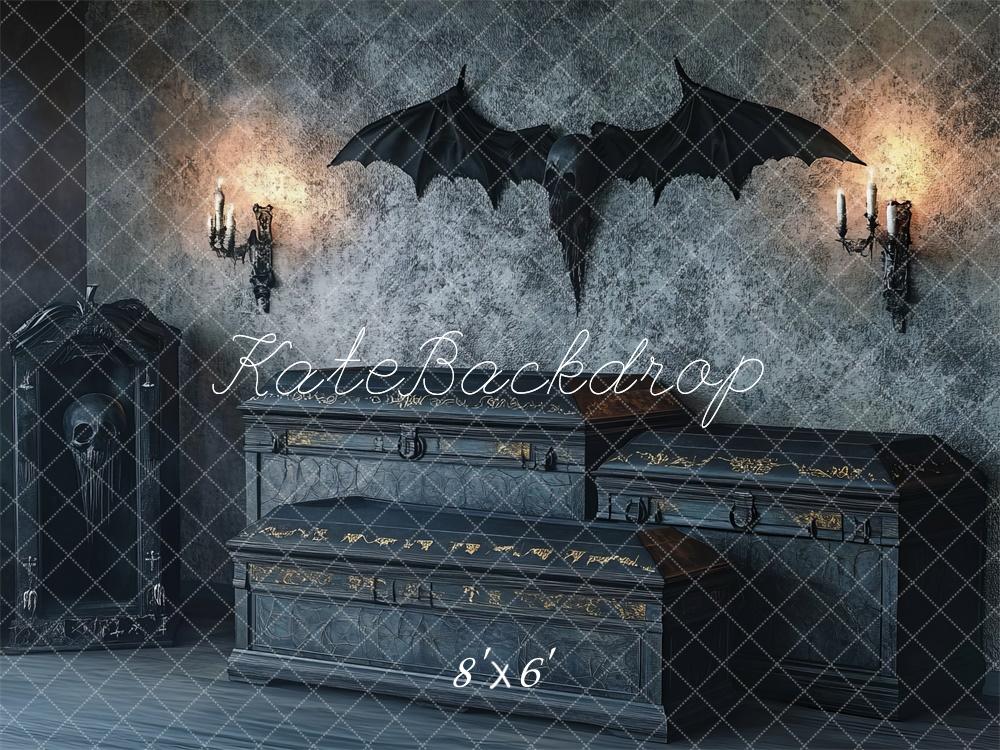 Kate Gothic Coffin Bat Backdrop Designed by Lidia Redekopp